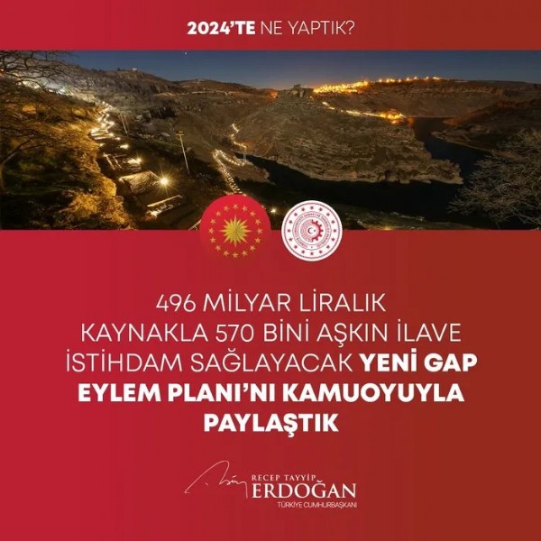 Cumhurbaşkanı Erdoğan, 2024'te yapılan hizmetleri tek tek paylaştı: Gece gündüz demeden aşkla çalıştık